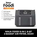 Ninja DZ201 Foodi 6-in-1 2-Basket Air Fryer with DualZone Technology, 8-Quart Capacity, and a Dark Grey Stainless Finish - 10