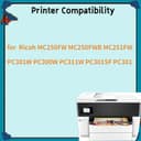 RTEUYH Per Ricoh P C300W C301W M C250FWB M C250 Toner Cartuccia funziona con MC250FW MC250FWB MC251FW, PC301W PC300W PC311W PC301SF, PC301 408349 514229 514230 MC250 4-pack KCMY - 2