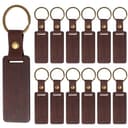 qxayxa 13 Pz Portachiavi in Legno Vuoti, Portachiavi Personalizzati Vuoti per Pittura, Incisione Laser, Decorazioni Fai Da Te, Regali (Rettangolo, Noce) - 1
