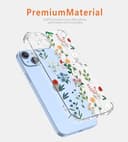 ESONG Transparente Funda Para Realme GT Neo6/GT Neo6Se/GT6/GT 6T,Carcasa Ultrafina Bumper Antigolpes Protección Cover Para Niñas,Delgada Suave Tpu Silicona Original Bonito Case estampado floral - 7