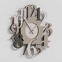 Giallobus - Orologio Bilay - Carved - Legno Mdf - Premium 30x30‎‎cm - 06 - Sand - Artigianale Made in Italy - Silenzioso - Idea regalo - Moderni doppio livello - 4