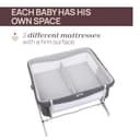 Chicco Next2Me Twins, Cuna Colecho Gemelos, 2 Colchones, Aleta Abatible con una Mano, 11 Niveles de Altura, Barrera Divisoria con Inserciones en Red, Cuna Gemelos, 0-6 Meses - 5