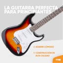 MAX GigKit - kit guitarra electrica para iniciación, amplificador de guitarra eléctrica de 40w, funda de transporte, afinador, cuerdas, palanca tremolo, correa, 2 puas, cable de 3m, Color Sunburst - 2