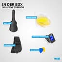 MAX SoloJam Westerngitarre, Akustik Gitarre Set, Acoustic Guitar, Akustikgitarre 4/4 mit Tasche, Plektrum, Stimmgerät, Schultergurt und Stahlsaiten, Anfängergitarre in Blau - 7