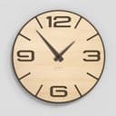 Giallobus - Reloj premium - Simple relief - Madera de MDF - Premium 60x60cm - n.09 Ash tree - Artesano Made in Italy - Silencioso - Idea de regalo - Doble nivel moderno - 1