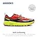 Brooks Cascadia 18, Sneaker Hombre, Cherry Tomato Lime Black, 42.5 EU - 2