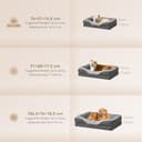 EHEYCIGA Orthopädisches Hundebett Grosse Hunde, 106.5x76x18.5cm, Memory Foam Waschbar und Wasserdicht Hundekorb mit 4 Rändern, Hundesofa Hundecouch rutschfest, Grau - 5