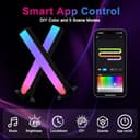 HOTUT Smart LED Light Bars,2 Packs TV Backlight Gaming Lights,Entertainment Lighting,RGB Flow Light Bars,Remote Control and App Control,Music Sync for PC,Ambient Lighting - 4