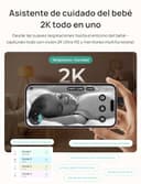 Dr.Care LumiView Plus Monitor Bebé WiFi con Clip – Pantalla 5.5", Cámara 2K, Modo Privacidad, Batería 5000mAh, Luz RGB, Alertas Llanto y Movimiento (1 Cámara + 1 Monitor + 1 Soporte Clip) - 10