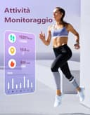 RUIMEN Smartwatch Uomo Donna Chiamate e Whatsapp Smart Watch Contapassi Cardiofrequenzimetro da polso Saturimetro Orologio Smart Fitness Sportivo Impermeabile per Android iOS Galassia - 8