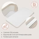 lionelo Pari Cuna 3 en 1 hasta 9 kg, Cuna de colecho, Cama Mecedora, Ajuste de Altura e inclinación del colchón, 4 Ruedas con Freno, Colchón Ergonómico, Malla Transpirable, Bolsa, Minicuna - 5