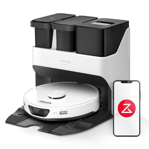 roborock S7 Max Ultra Robot Aspirapolvere con Base Autosvuotante/Autolavante/Autoasciugante/Autorigenerante/Autopulente (5500 Pa, Prevenzione Attiva Degli Ostacoli, App/Controllo Vocale)