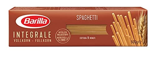 Barilla Pasta Integrale Spaghetti n.5 Whole Grain Durum Wheat with Natural Fibre, 500 g
