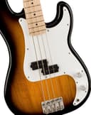 Squier by Fender Sonic Precision - Basso elettrico di precisione, tastiera in acero, battipenna bianco, 2 colori Sunburst - 3