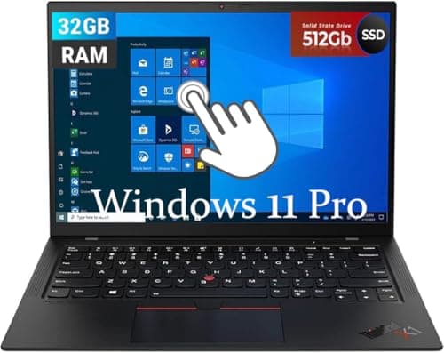 Lenovo Thinkpad X1 Carbon Gen 9 Touchscreen Laptop Business, 14" FHD (1920 x 1080), Intel Core i7-1185G7, RAM 32 GB, SSD 512 GB, tastiera QWERTY, Windows 11 Pro (rinnovato)