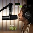 Shure SM7dB Micrófono dinámico para retransmisiones, podcasts y grabación, Amplio Rango de Frecuencias, Sonido cálido y Suave, construcción sólida, Paravientos Desmontable - Negro - 6