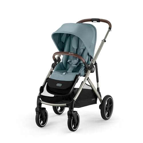 CYBEX Passeggino Gold GAZELLE S, dalla nascita a circa 4 anni, max. 22 kg (modalità singola) / 2x 22 kg (modalità duo), sistema all-in-1 con 20+ configurazioni, Stormy Blue