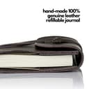Antony Olivier Tagebuch Echtleder | Unliniertes Papier Premium-Qualität | Leder Reisetagebuch Notizbuch | Wiederauffüllbar | Männer, Frauen & Studenten | Klassisches Dunkelbraun | 14 x 11 cm (Nähe A6) - 5