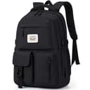 FIORETTO Lightweight School Backpack Womens, Cute School Bag for Teenager Girls, 145.6 Laptop Rucksack Backpack for School Casual Daypacks Travel Backpack for College Work Black 25L - 1