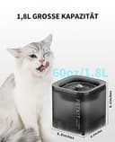 PETKIT CYBERTAIL Katzen Trinkbrunnen, Hundewasserspender,1,85L Katzen Hunde Wasserbrunnen,LED-Licht,25dB Extrem Leiser,Schnurgebundener Wasserspender, Schnurlose Wasserpumpe,Grau - 6