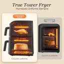 Cosori Turbo Tower Pro Freidora de Aire 10,8 Litro, Revestimiento Cerámico sin PFOA ni Teflon, Doble Resistencias 2630W con Motor DC y Dual Blaze, Air Fryer Doble Cesta Vertical, Fácil de Limpiar - 5