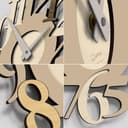 Giallobus - Reloj premium - Carved - Madera de MDF - Premium 30x30‎‎cm - 16 - Grain - Artesano Made in Italy - Silencioso - Idea de regalo - Doble nivel moderno - 5