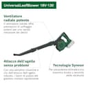 Bosch Soffiatore da giardino a batteria UniversalLeafBlower 18V-130 (per pulizie rapide e agevoli all'esterno; 18 Volt System; senza batteria) - 3