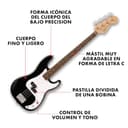 Fender Squier Debut Series Precision Bass Guitarra Bajo, Guitarra para Principiantes, con 2 Años de Garantía, Negro - 2
