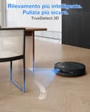 ECOVACS Robot aspirapolvere lavapavimenti DEEBOT T50 OMNI Gen3, 25.000 Pa, spazzola laterale e mocio a estensione, ZeroTangle 3.0, AIVI 3D 3.0, stazione OMNI All-in-One, lavaggio a 75 °C, 81 mm, Nero - 7