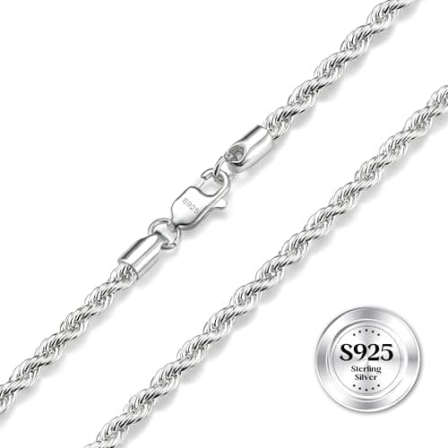 Dochais Collana Argento 925 Donna Ragazze 2mm/3mm Catenina Argento 925 Donna Uomo Sottile 41/46/51/56 cm Collane Minimaliste Regali Gioielli