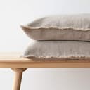 LinenMe Lino Cuscino Natural Terra Fringe - 4