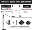 Foho Ständer Kompatibel für Dyson Gen5 V15s V15 V12 Slim V11 V10 V8 V7 V6, Halterung, Bodenständer, Zubehörhalter Speichern und Organisieren, Kein Bohren - 4