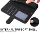 SEAHAI Hülle für Realme GT 6 5G / Realme GT 6T 5G Handyhülle, Flip PU Brieftasche Schutzhülle mit Ständer/Kartenfach/Magnetisch Stoßfeste Lederhülle Ultra-dünn Klapphülle - Schwarz - 6