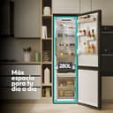 Candy City Fresco 300 CNCQ2T518EB, Frigorífico Combi, 280L, Ancho 55cm, Altura 182cm, Total No Frost Circle+, Cajón Verdulero, Control Interno Digital, Iluminación LED, Puerta Reversible, 37DB, Negro - 5