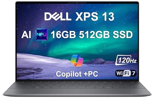 Dell XPS 13 9345 Laptop, Copilot+ AI PC (13.4" FHD+ 120Hz, Snapdragon X Plus (> Intel i7-1355U), 16GB 8448MT/s RAM, 512GB SSD), Thin & Light, 27 Hours Battery Life, IR Webcam, Wi-Fi 7, Win 11 Pro