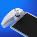 PlayVital Silikon Hülle für PS Portal, Schutzhülle case Tasche für PS Portal,rutschfeste Abdeckung zubehör für PlayStation Remote Player mit Daumengriffen(3D Noppen Edition,Transparent) - 3
