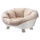 Ferplast Hundebett & Katzenbett mit Kissen, Hundebett waschbar, erhöhtes Hundebett Klein, katzenbett waschbar, atmungsaktiv & rutschfest, Sofa' Throne 64 x 48 x h 29,5 cm, Weiß - 4