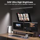 EYOCEAN Schreibtischlampe LED, 24W 80CM Tischlampe mit Gestensteuerung, Dimmbare Tageslichtlampe Augenschutz Monitor Lampe für Arbieter in Büro Leser Architekenden Schneider - 2