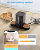 HoneyGuaridan 5L Distributore Automatico Cibo Gatti Adatto a Due Gatti, Dispenser Crocchette Gatto Con 2.4G/5G WiFi, Programmabile 6 Pasti al Giorno, Registrazione Vocale 10s, Doppia Alimentazione - 4