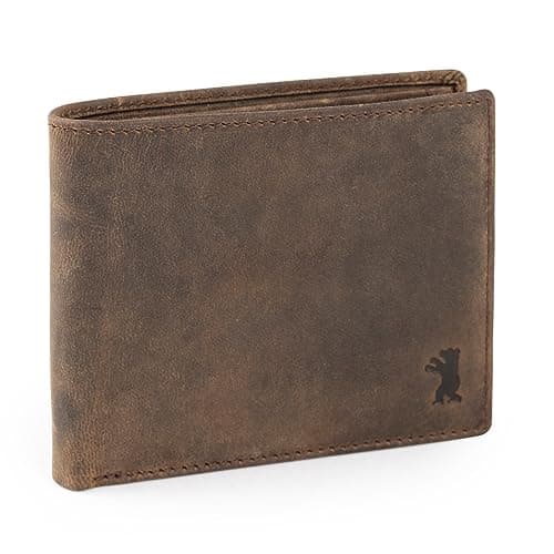 Berliner Bags Portafoglio Uomo in Vera Pelle con Protezione RFID, 4 Carte, 2 Scomparti Banconote, Portamonete, Tasca Documenti, Gettone Carrello, Scatola Regalo – Marrone