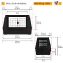 Ferplast Dog Carrier for Car ATLAS CAR 100 SCENIC Car Dog Crate, Wide ventilation grills, Dog Car Seat, Hygienic draining mat included, 100 x 60 x h 66 cm Grey - 3