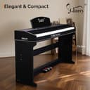 Glarry Digital Piano 88 Weighted Keys, 88 Key Keyboard Fully Weighted for Beginner, Full Size Electric Keyboard Piano with USB/MIDI, Record, LCD, 3 Pedals, Dual Stereo Speakers, Upright Stand (Black) - 7