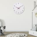 ACCSHINE MDF Holz Wanduhr Ohne TickgeräUsche Lautlos Modern 25cm Quarz Groß Batterie Betriebene Wanduhr Einfach zu Lesen für Zimmer Zuhause KüChe Schlafzimmer BüRo Schule (Weiß, 30cm) - 2