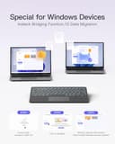 Inateck Tablet Keyboard with Touchpad, AI Function, Ultra Slim Bluetooth Keyboard for Windows/iPad OS/Android/iOS, 7-Color Backlight, Supports Self-Developed App, KB01104 - 6