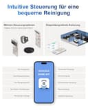 ECOVACS DEEBOT T30e Omni Saugroboter mit Wischfunktion, 25.000 Pa, OZMO Turbo 2.0 Wischen, ZeroTangle 3.0 Anti-Verheddern, Triple-V-Hauptbürste, Omni-Station, 75°C Moppwäsche, Schwarz - 7