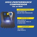 MICHELIN 009519 Compressore Digitale Programmabile 12V, 6,9 Bar - 9