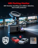 REDTIGER Dashcam Coche 4K STARVIS 2,Cámara Coche con Pantalla Táctil 3.18'',Tarjeta Memoria128 GB,GPS,5.8G WiFi,Control Voz,Visión Nocturna UHD,Loqueo de Emergencia,Monitor Aparcamiento (F7N Touch) - 7