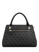 GUESS Damen Noelle Ii Luxury Satchel, Umhängetasche, Kohle-Logo - 2