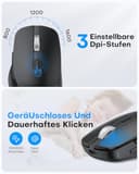 OMOTON Tastatur Maus Set Kabellose für MacBook Air/MacBook Pro/iMac/iMac Pro/Mac mini, Bluetooth Funktastatur QWERTZ mit Maus Wiederaufladbar, Multi-Gerät, Ergonomisch, Leises Tippen, DE Layout - 4