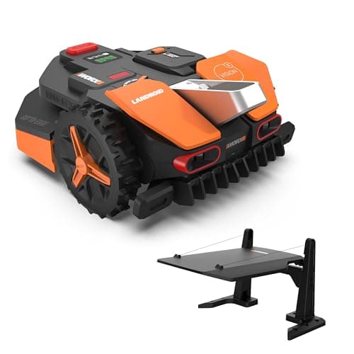 WORX Landroid Vision S250 Robotic Lawnmower WR202E for Gardens up to 250 m², AI Lawn Mower Robot without Boundary Cable, Active Obstacle Avoidance with AI Technology, Hedgehog Protection + WA0825